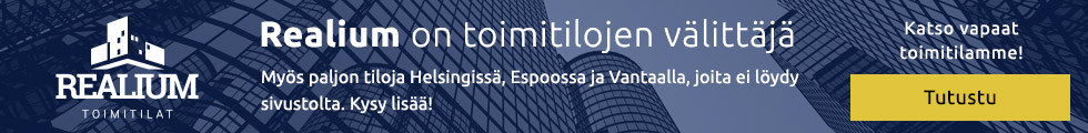 Banneri Realium Oy LKV toimitilat