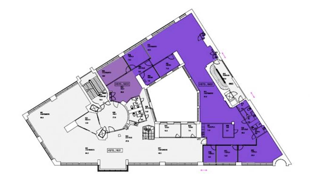 6.kerros pohja jaettu Kaisaniemenkatu 6