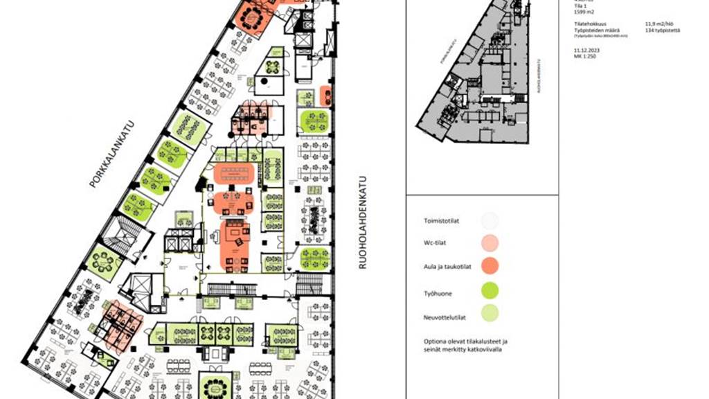 4.krs 1599 m2 luonnos Ruoholahdenkatu 21