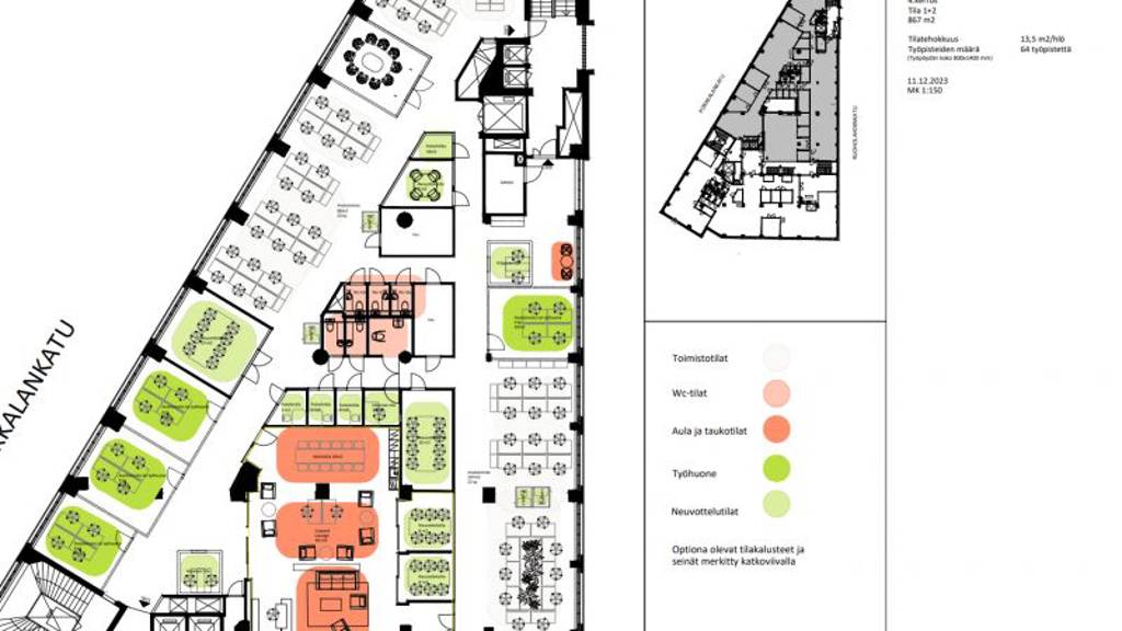 4.krs 867 m2 luonnos Ruoholahdenkatu 21