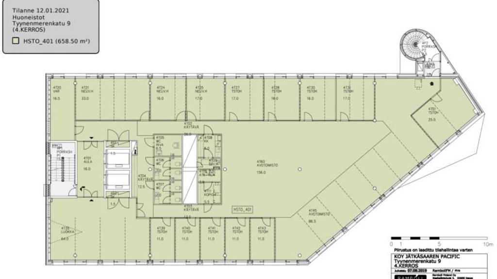 4.krs 658 m2 Tyynenmerenkatu 9