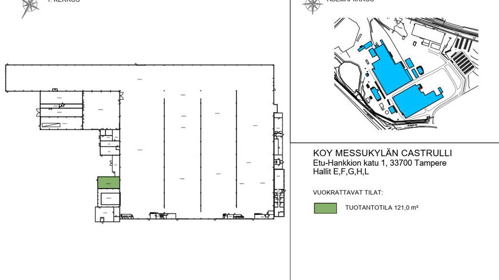 Pohjakuva tuotanto 121 m2 Etu-Hankkion katu 1
