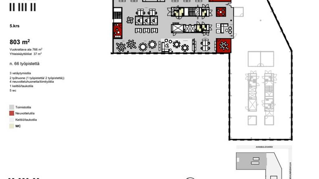 5.krs 803 m2 luonnos Karhumäentie 3