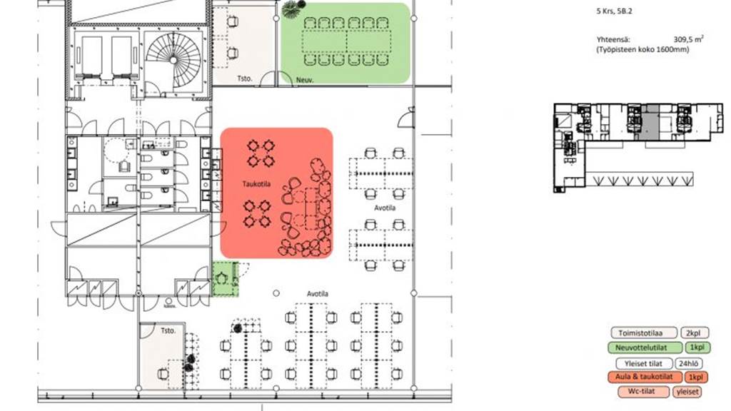 5.krs 309 m2 Porkkalankatu 22