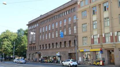 julkisivu Runeberginkadun puolelta Ledig lokal, Runeberginkatu 43, Etu-Töölö, Helsinki