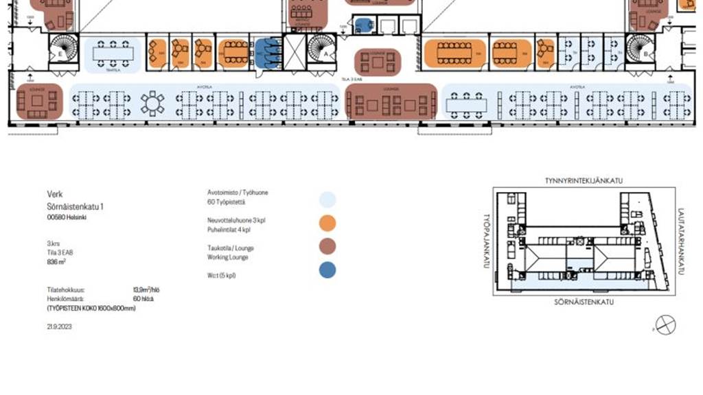 3.krs 836 m2 Sörnäistenkatu 1