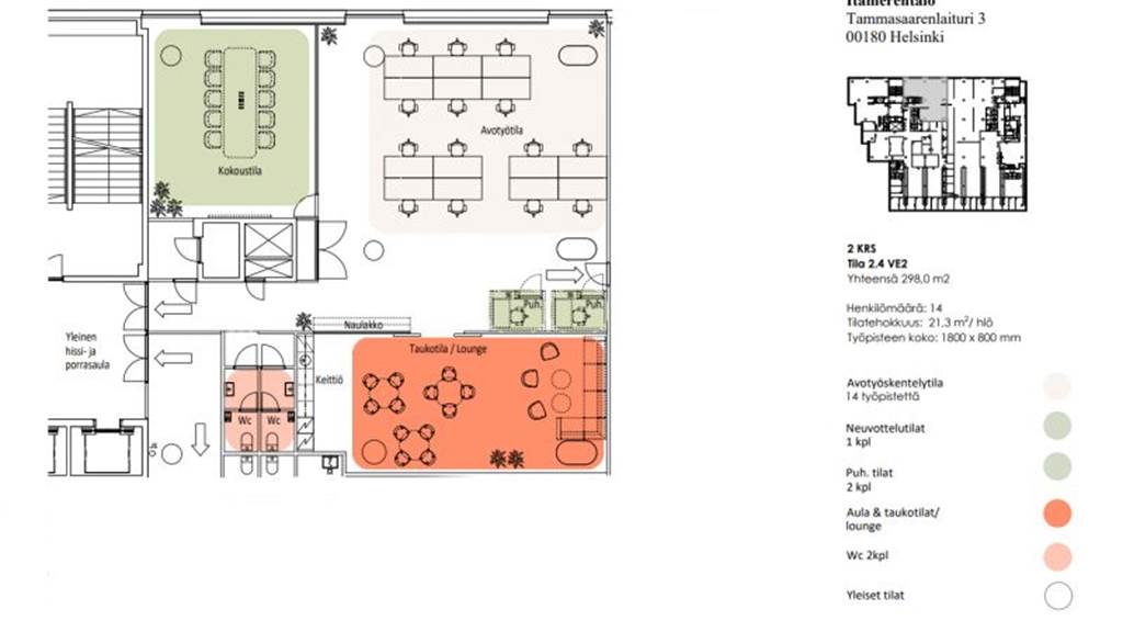2.krs 298 m2 luonnoa Tammasaarenlaituri 3