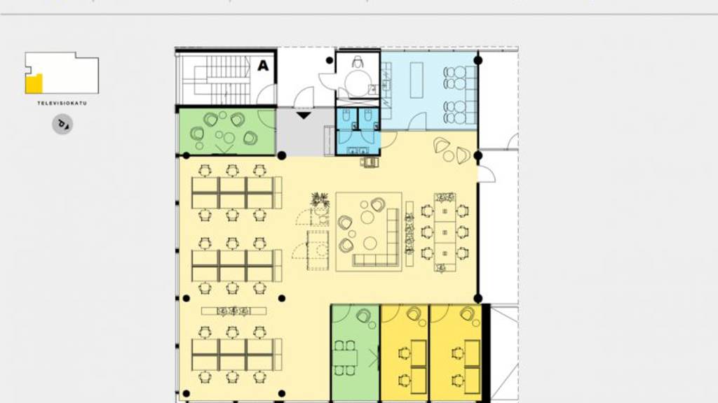 3.krs 319 m2 pohjaluonnos Televisiokatu 4