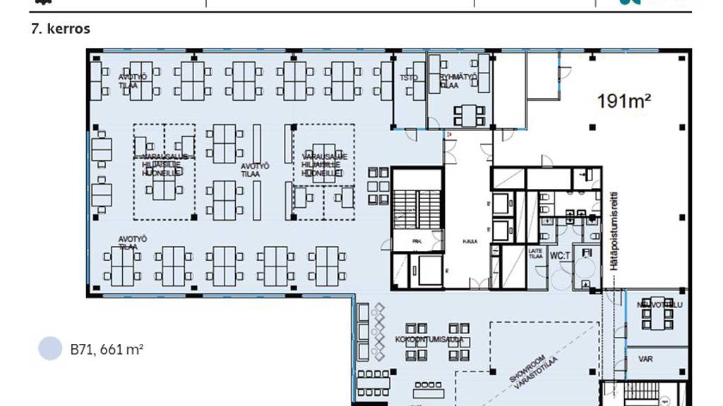 7.krs 661 m2 luonnos Elimäenkatu 9