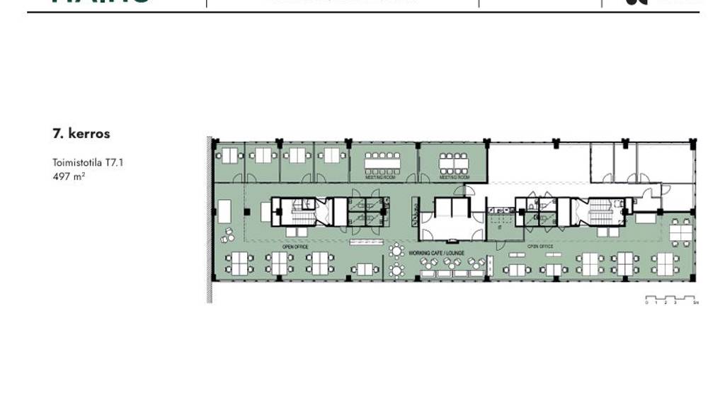 7.krs 497 m2 luonnos Kaikukatu 3