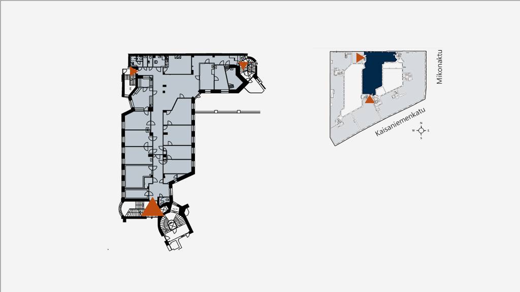 Mikonkatu 13, 407 m², 2 krs Kaisaniemenkatu 1