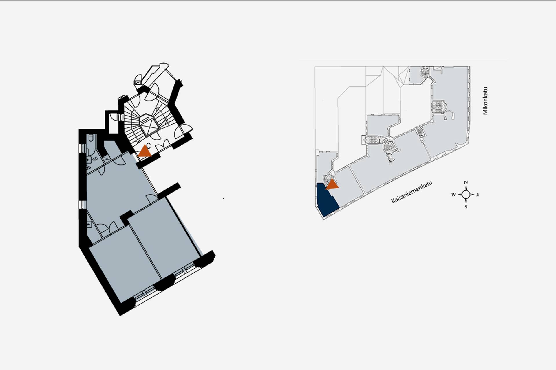 Mikonkatu 13, 86 m², 6 krs Kaisaniemenkatu 1c