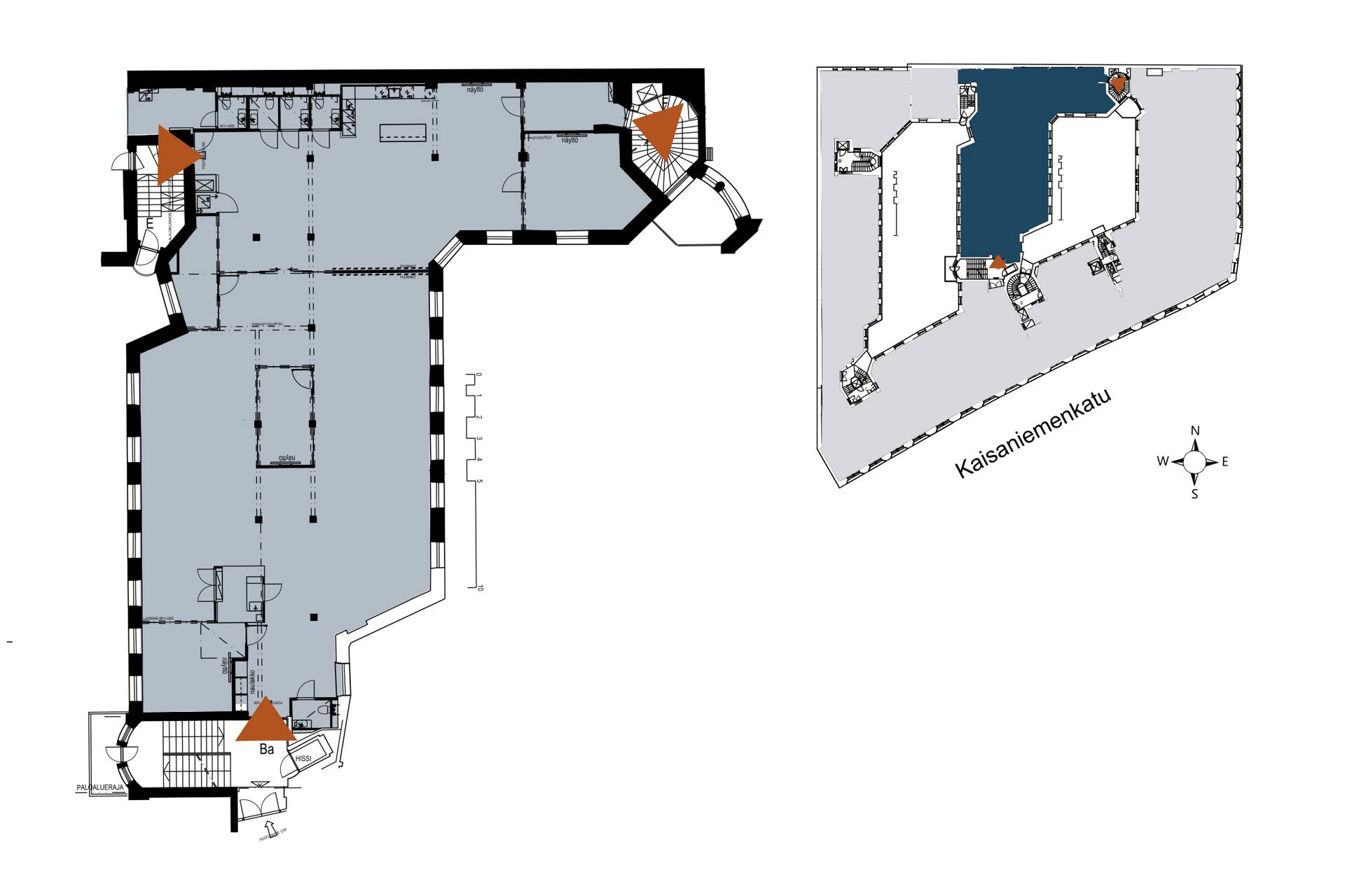 Mikonkatu 13, 408m², 3 krs Kaisaniemenkatu 1 Ba