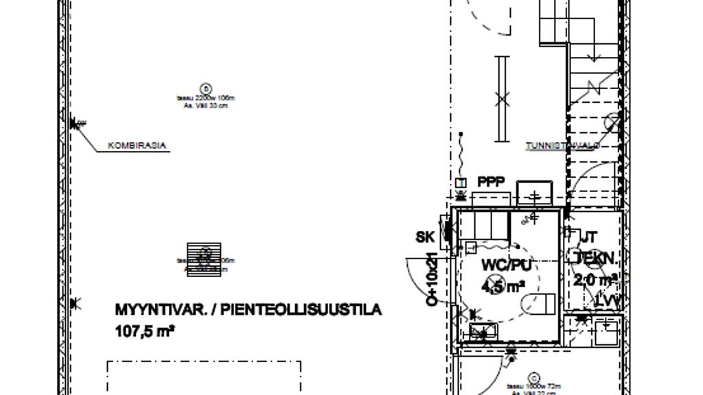 alakerran varastoalue parven alla Hiltusentie 20 LT9