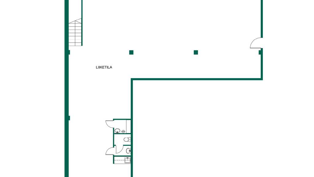 Tilaa jaettu väliseinillä Kauppakatu 26