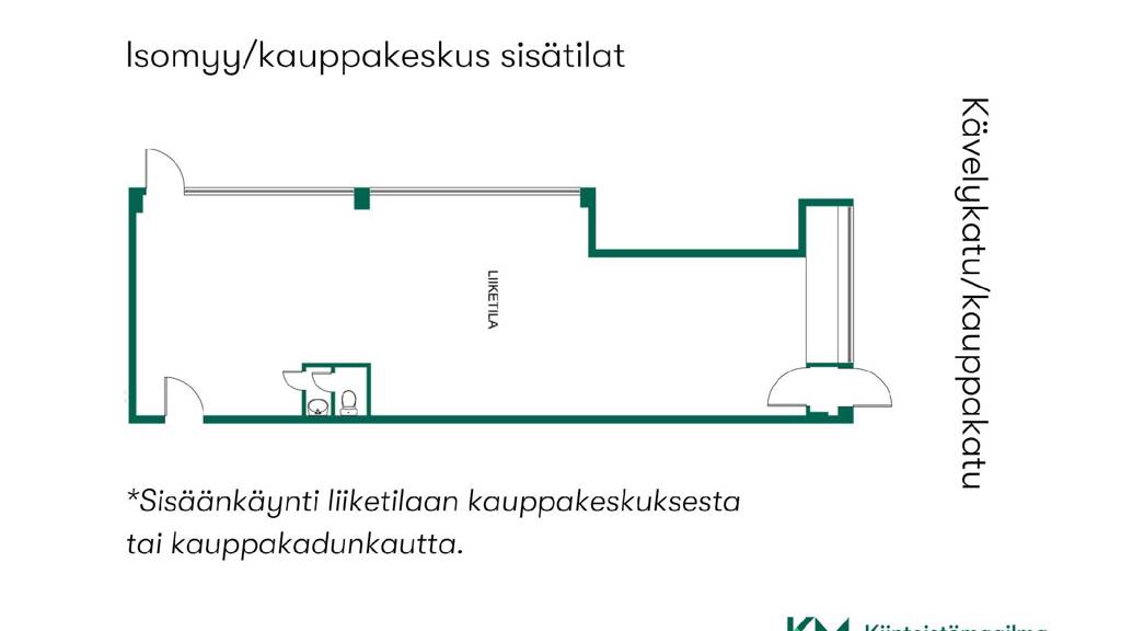 Pohjakuvassa ei näy sosiaali tilat, kts kuvat Kauppakatu 26