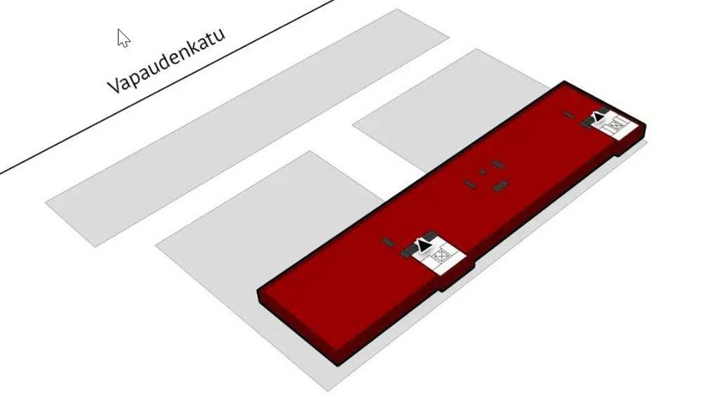 801 m2 sijainti talossa Vapaudenkatu 48-50