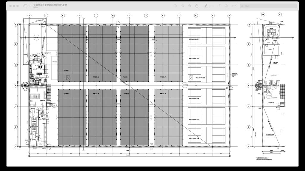 Rakennuksen pohjapiirustus Kolmenkulmantie 10