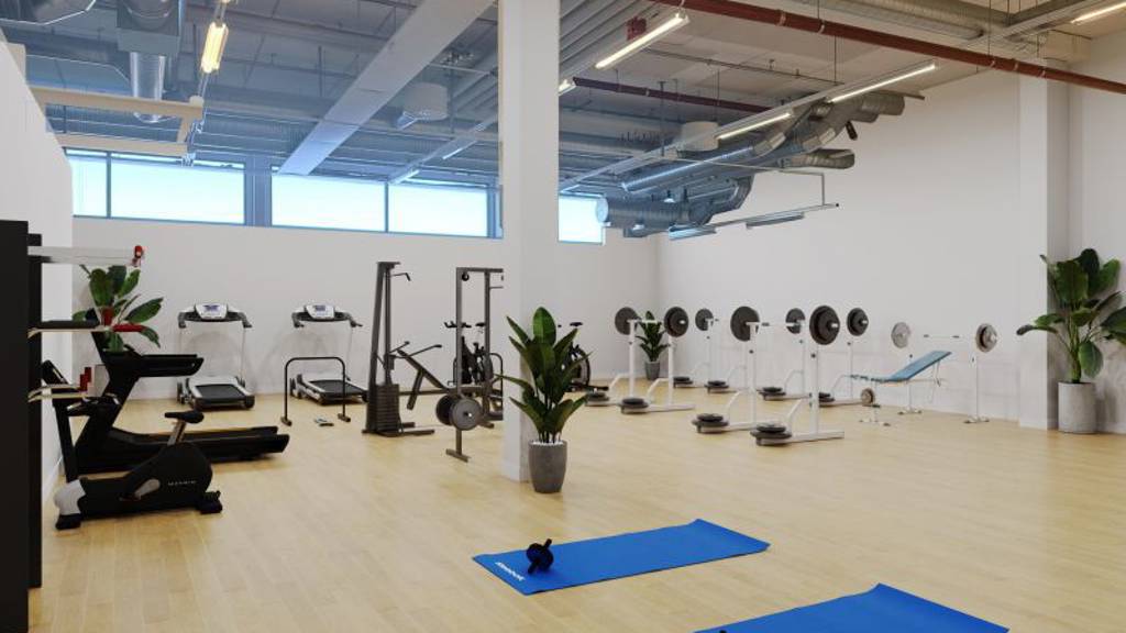 Visualisoitukuva liikuntatilasta Leväsentie 2