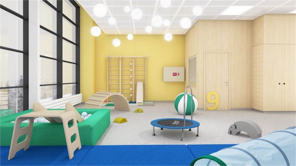 Visualisointikuvat terapiatilasta Leväsentie 2