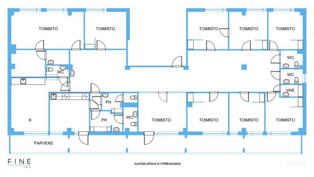 Ohjeellinen pohjakuva Vuorikatu 34