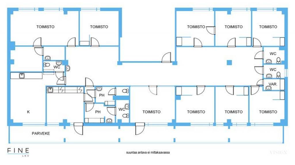 Ohjeellinen pohjakuva Vuorikatu 34