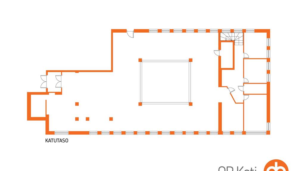 Katutaso pohjakuva Porrassalmenkatu 17 katutaso LT1