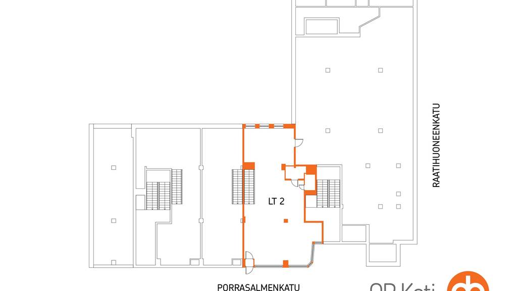 Porrassalmenkatu 17 katutaso LT2